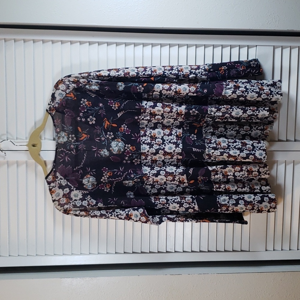 Free People Isabelle Tunic Long Sleeve Floral Top Blogger Fave, Size S - Picture 8 of 13